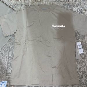 Essentials Fear Of God Kids Tan T-Shirt KIDS LARGE